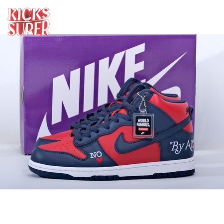 Supreme x Nike SB Dunk High By Any Mean Navy Size 36-47.5