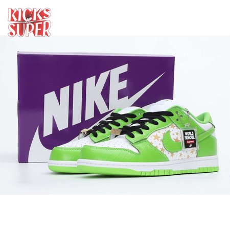 Supreme x Nike SB Dunk Low White Green SP36-47.5