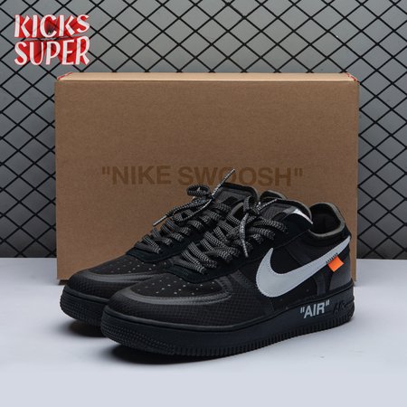 Nike Air Force 1 Low Off-White Black White AO4606 001 Size 36-47.5