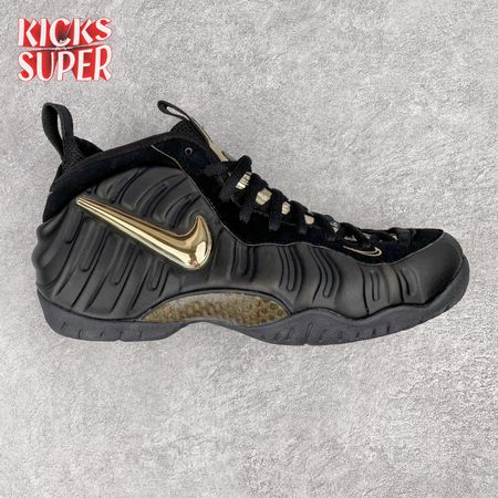 Nike Air Foamposite Pro Black Metallic Gold 624041-009 Size 38.5-46